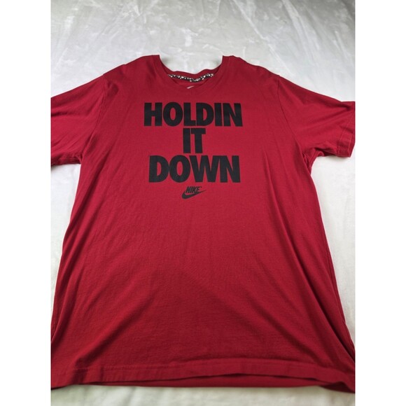 Nike Air Men's XXL Red T-Shirt " Hold It Down‎ " - Picture 1 of 6